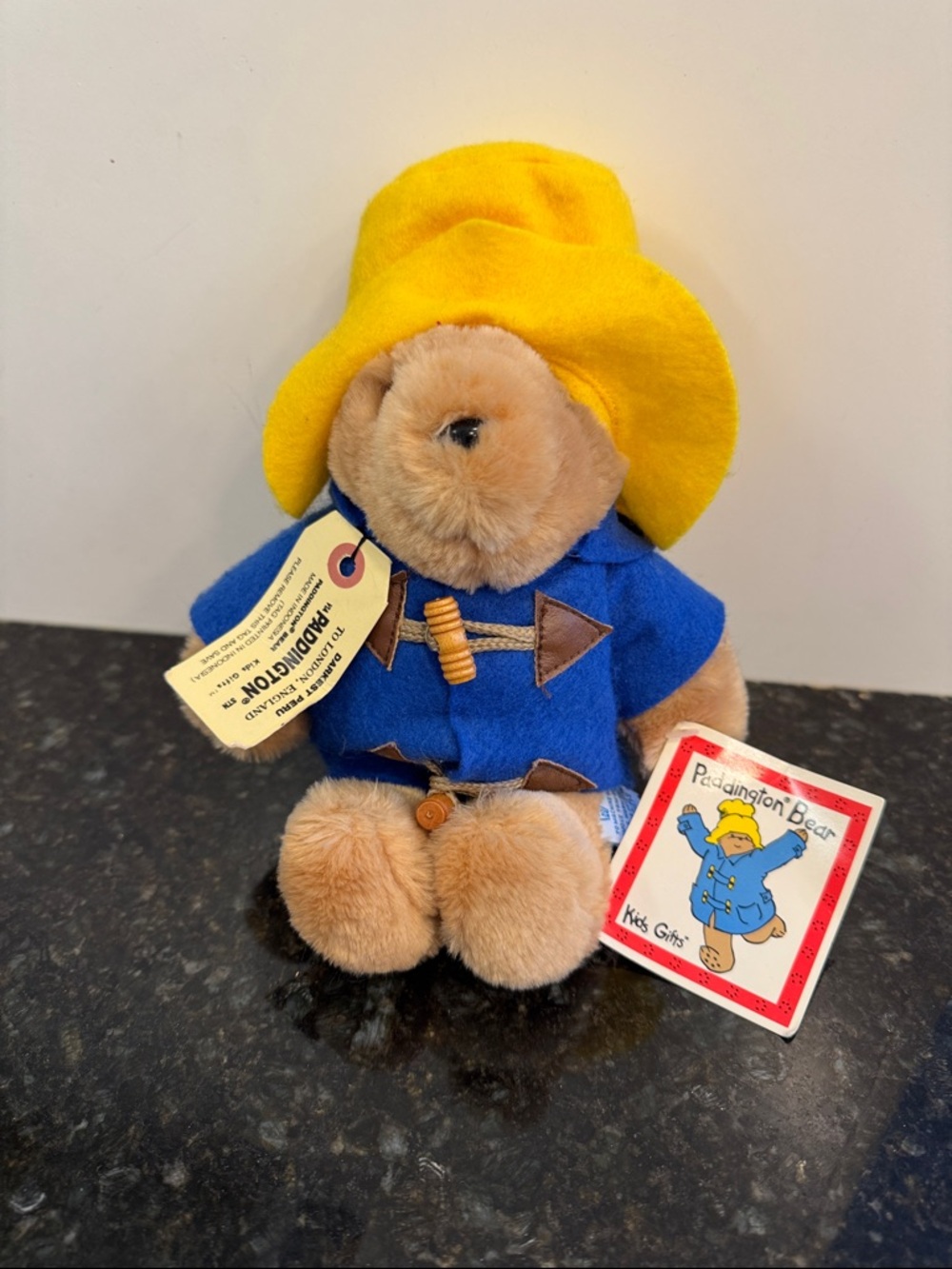 Sears Paddington Bear Plush in Blue Coat and Bright Yellow Hat